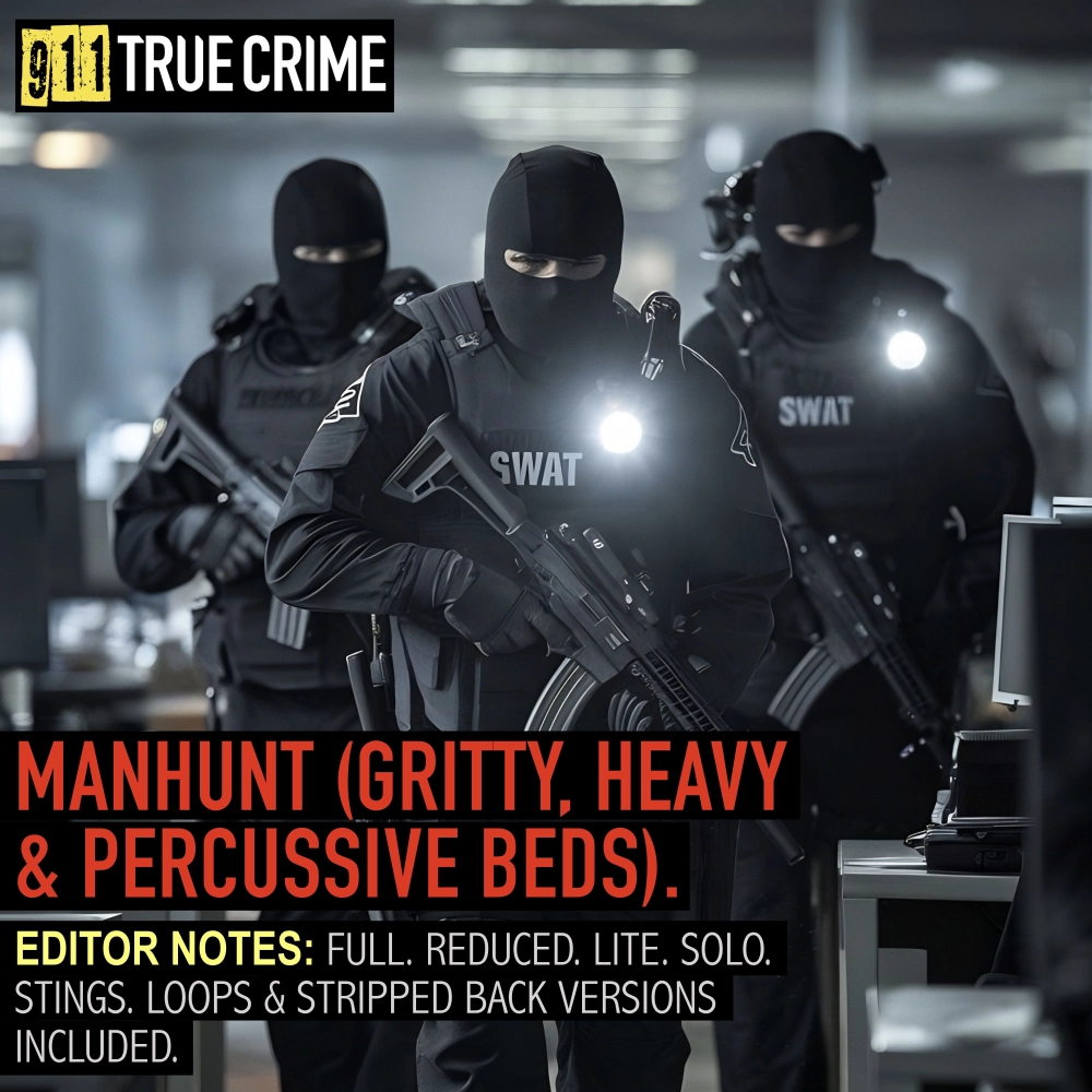 Manhunt (gritty, Heavy & Percussive Beds)